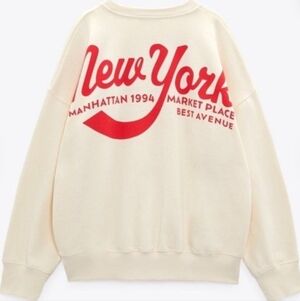 ZARA 1994 New York Marketplace Sweatshirt Sz S